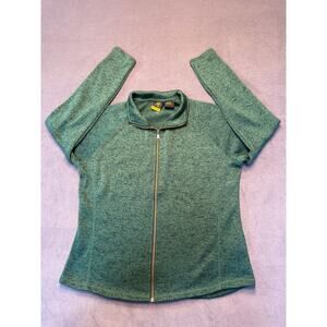 Browning Women's Fleece Long Sleeve Full Zip Jacket XL Teal Green Outdoor Hike